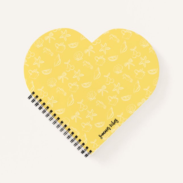 Cute Coquette Bows and Cherries Pattern Notebook (Front)