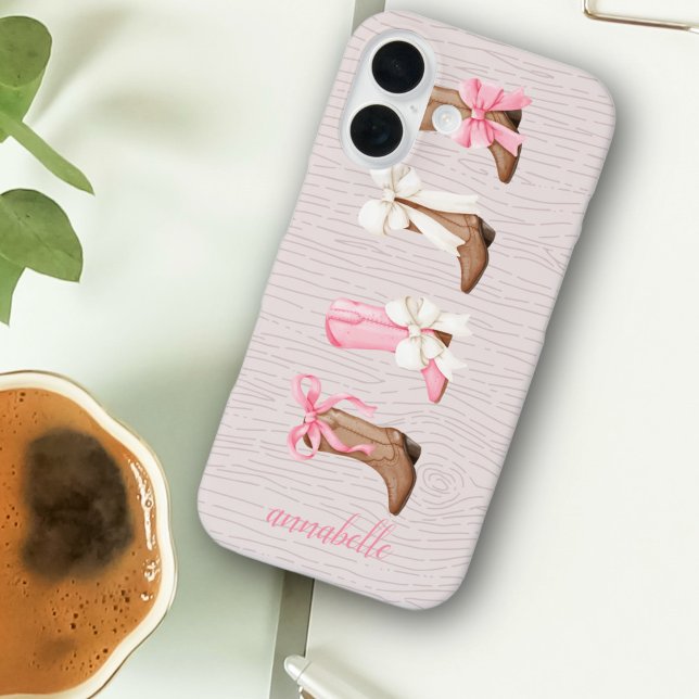 Cute Coquette Cowgirl Boots Personalised  Case-Mate iPhone Case (Cute Coquette Cowgirl Boots Personalized iPhone Case)