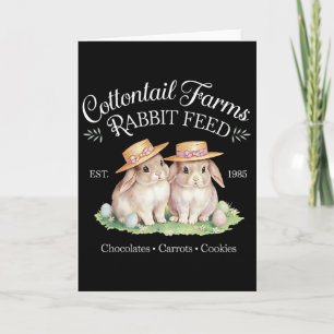 Cute Coquette Easter Cottontail Farms Bunny Women  Card