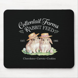 Cute Coquette Easter Cottontail Farms Bunny Women Mouse Pad