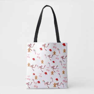 Cute Coquette Gingerbread Christmas Tote Bag