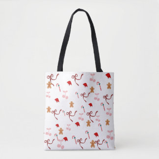 Cute Coquette Gingerbread Christmas Tote Bag