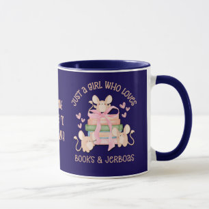 Cute Coquette JUST A GIRL WHO LOVES JERBOAS Blue Mug