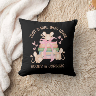 Cute Coquette JUST A GIRL WHO LOVES JERBOAS Cushion