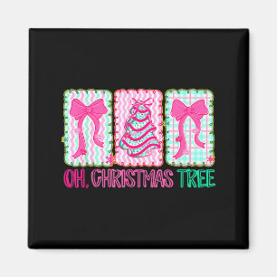 Cute Coquette Oh Christmas Tree Cake Bow Tis The S Magnet