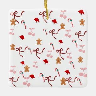 Cute Coquette Ribbon Christmas Ornament 