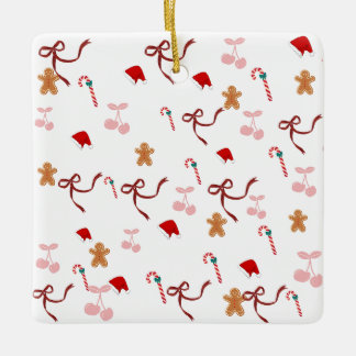 Cute Coquette Ribbon Christmas Ornament