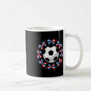 Cute Coquette Soccer Bows Game Day Mama Mom Cheer Coffee Mug