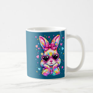 Cute coquette tie dye rabbit easter bunny women coffee mug