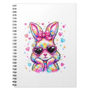 Cute Coquette Tie Dye Rabbit Easter Bunny Women Gi Notebook