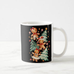 Cute Coquette Xmas Gingerbread Man Bow Christmas T Coffee Mug