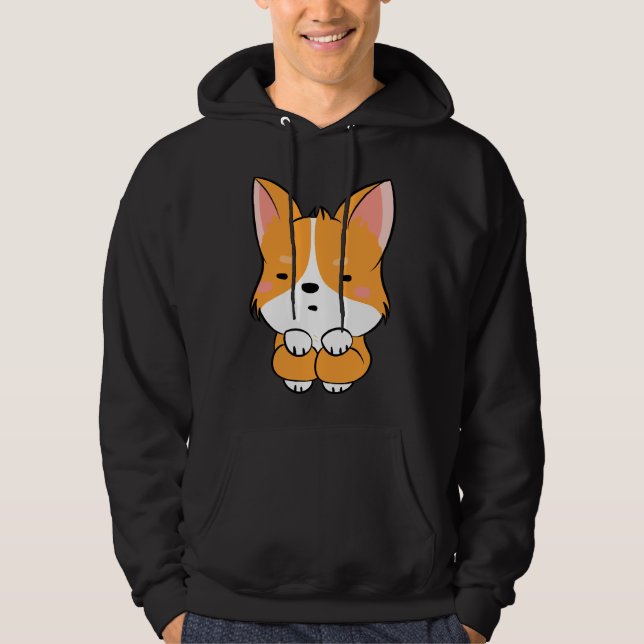 Cute Corgi  740 Hoodie (Front)