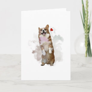 Cute Corgi Art Dog Owner Gift For Corgi Lover Card