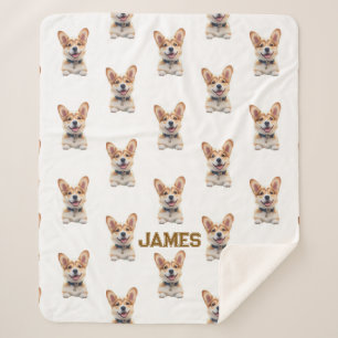 Cute Corgi Baby Blanket – Personalised