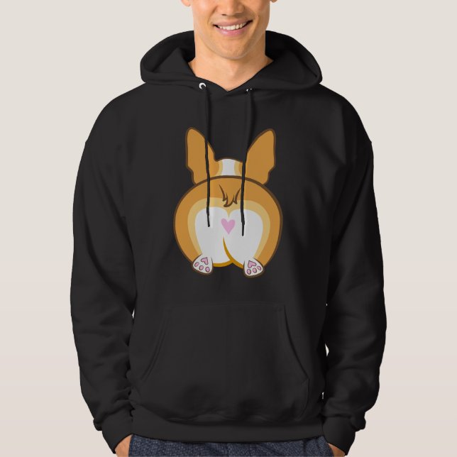 Cute Corgi Butt Lover Hoodie (Front)