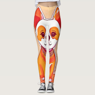 Cute Corgi Cartoon Leggings
