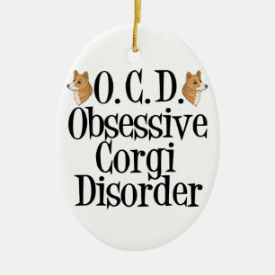Cute Corgi Ceramic Ornament