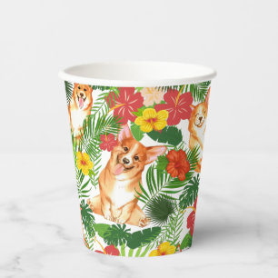 Cute Corgi Colourful  Paper Cups