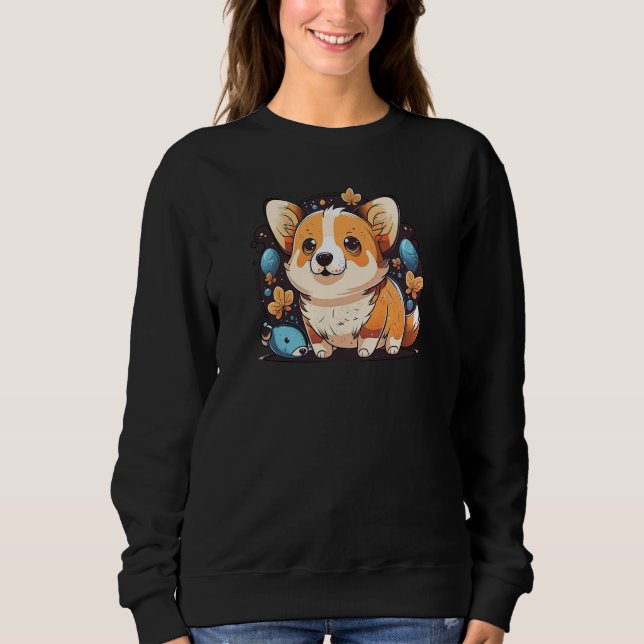 Cute Corgi Cool Pembroke Welsh Corgi  12 Sweatshirt (Front)