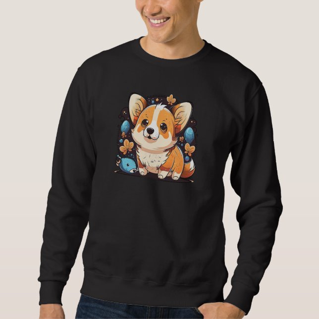 Cute Corgi Cool Pembroke Welsh Corgi  12 Sweatshirt (Front)
