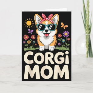 Cute Corgi Design For Women Girls Mum Dog Welsh Co Card