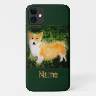 Cute Corgi Dog Art Named iPhone 11 Case