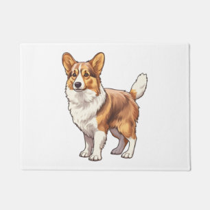 Cute Corgi Dog   Doormat
