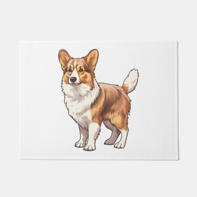 Cute Corgi Dog   Doormat (Front)