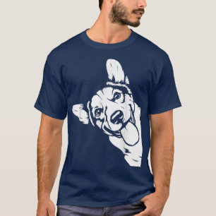 Cute Corgi Dog Face Pup Pet Puppy Lover Best Dad M T-Shirt