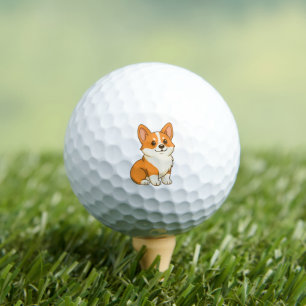 Cute Corgi Dog Golf Balls