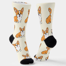 Cute Corgi Dog Pattern Socks