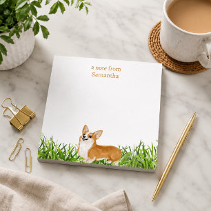 Cute Corgi Dog Personalised Notepad