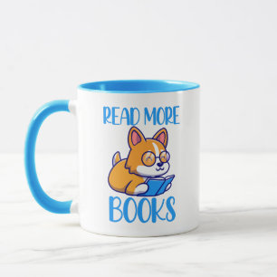 Cute Corgi Dog Reading Mug