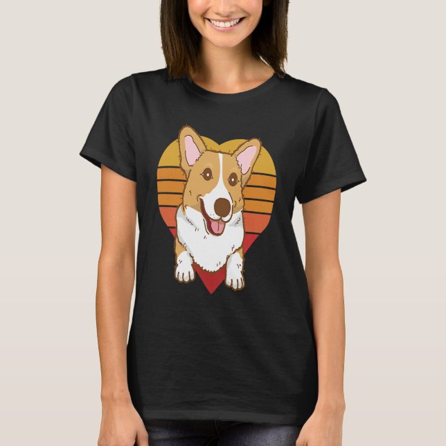 Cute Corgi Dog T-Shirt (Front)