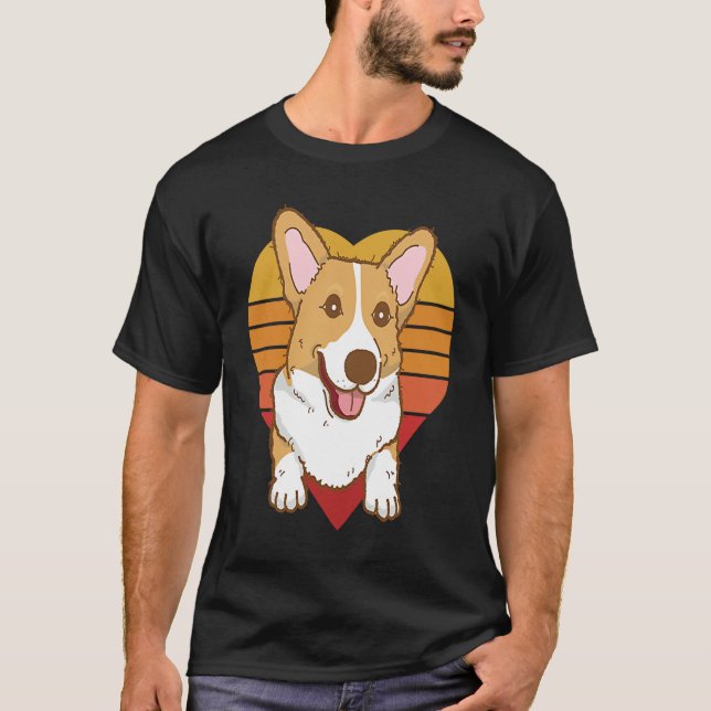 Cute Corgi Dog T-Shirt (Front)
