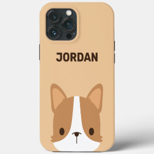 Cute Corgi Dog with Personalised Name iPhone 13 Pro Max Case
