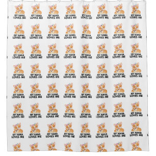 Cute Corgi Dogs - My Nana Loves Me Shower Curtain