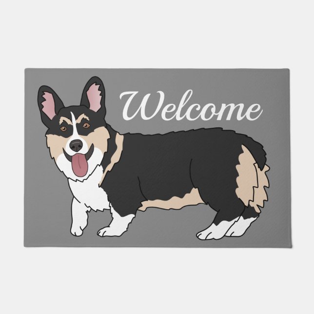 Cute Corgi Doormat (Front)