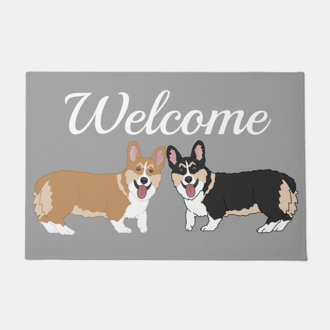 Cute Corgi Doormat (Front)