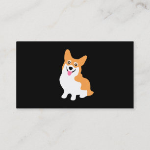 Cute Corgi Drawing - Add Your Own Text Business Card
