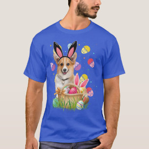 Cute Corgi Egg Costume Easter Day Dog Dad Dog Mum T-Shirt