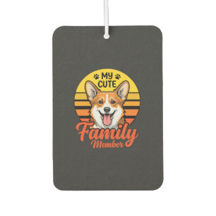 Cute Corgi Family Member Dog Lover Car Air Freshener