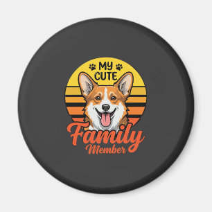 Cute Corgi Family Member Dog Lover Magnet