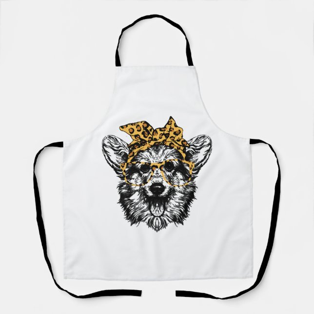 Cute Corgi Funny Dog Lover Gift Apron (Front)