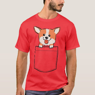 Cute Corgi in Your Front Pocket Dog Lover Christma T-Shirt