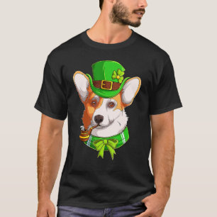 Cute Corgi Irish Pub C St Patrick's Day Women Kid T-Shirt