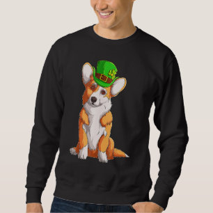 Cute Corgi Irish Pub Clover Lover St Patrick's Day Sweatshirt