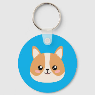 Cute Corgi Key Ring