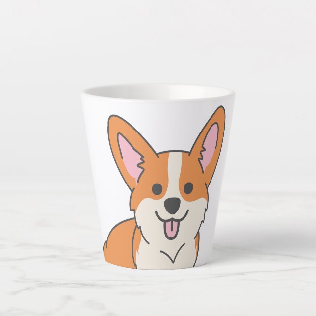 Cute Corgi Latte Mug (Front)