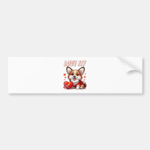Cute Corgi Love Bumper Sticker